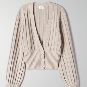 S Aritzia New Plunge Front Cardigan in Herring